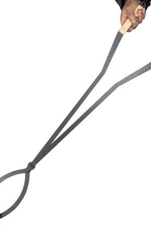 40" Fireplace Tongs Log Grabber Made Of Premium Heavy Duty Alloy Steel. Fire Tongs With Wood Handle Best For Fire Pit Fireplace Campfire Indoor & Outdoor. Upgraded Fire Pit Tongs, Fire Pit Tools.