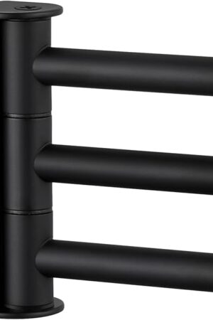 Angle Simple Stainless Steel Wall Towel Hook 3 Arms Matte Black