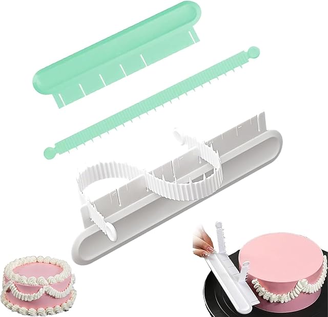 Cake Arc Rulers, 2 Pcs Cake Arch Guide Tool, Cake Curved Decorating Tools, Fondant Tool Cake Swag Marker for Cake Decorating Baking Measure Pastry Distance Measurement Flower Arranging Aid Tool