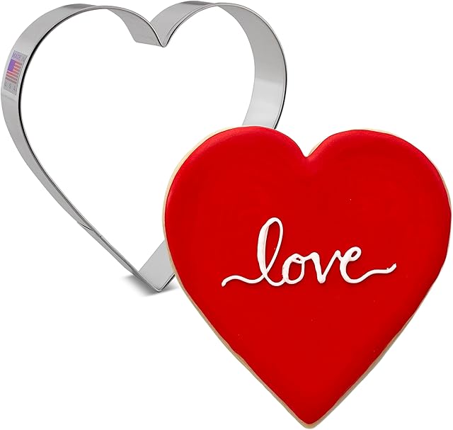 Ann Clark Cookie Cutters Extra Large Heart Premium Valentine Cookie Cutter, 5" Made in USA