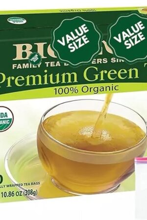 Bigelowwss Premium Organic Green Tea 160 ct. w/A Storage Bag