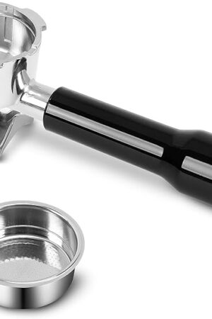 51mm Stainless Steel Portafilter with Double Spouts, 3 Ears Portafilter Compatible for CASABREWS CM5418, 3700Essential, 3700Pro and Mr. Coffee Espresso and Cappuccino Machine