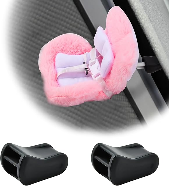The 2PCS Air Vent Clip Adapter for Electric Vehicles Compatible with Model 3/Y 2017–2025, No-Glue Mount Holder for Mini Seat or Doll Accessories, Scratch-Free & Tool-Free Installation