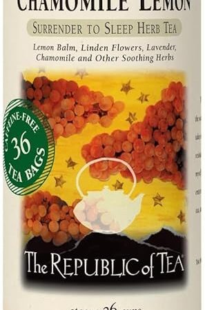 The Republic of Tea - Chamomile Lemon Herbal Tea, 36 Tea Bag Tin