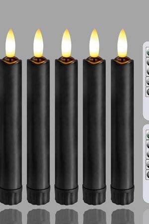Black Taper Candles, Pack of 6