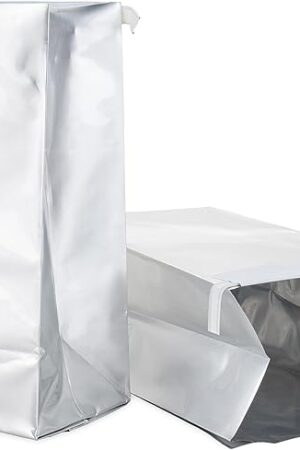 Camco Replacement Grease Storage Bags - Easily Contain and Dispose Used Cooking Grease, Foil Lined Bags Seal in Odor, Prevent Drain Clogs - 5 Pack (42285), White