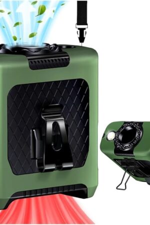 AINFTIME 2025 Portable Waist Clip Body Fan 10000mAh Personal Wearable 6-40H Powerful Outdoor (10000mAH / Green)