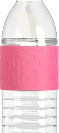 Copco Hydra 16.9 oz Water Bottle with Leak-Proof Lid - Pink | Tritan with Grip Sleeve | BPA-Free | Shatter-Resistant | Dishwasher Safe | Reusable | for Travel, Gym, Work, Outdoors