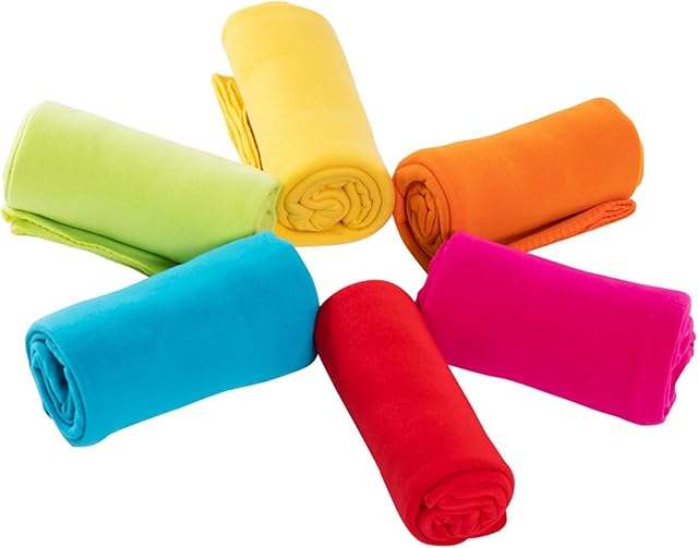 CAI TENG Fleece Throw Blankets Multicolor Pack of 6, 50 x 60 inch