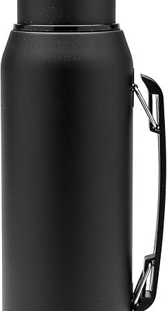 BALIBETOV Thermal Flask for mate - Vacuum Insulated With Double Stainless Steel Wall - BPA Free - A Thermic Bottle Specially Designed for Use With Mate Cup or Mate Gourd (Black, 33.8 OZ)