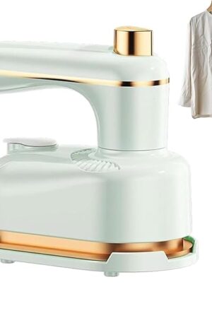 2-in-1 Handheld Steam Iron with Anti-Scald Base – Compact Portable Steamer for Clothes, 1000W Fast Heating in Just 5 Seconds – Ideal Mini Travel Iron for Home & Dorm (Green)