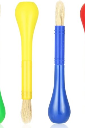 The Prasacco 4 Piece Kids Paint Brushes, Jumbo Children's Paintbrushes Artist Paint Brushes with Easy to Hold Handles Grip Toddler Tempera Paint Brushes Kids Craft Paint Brushes for Kids Painting