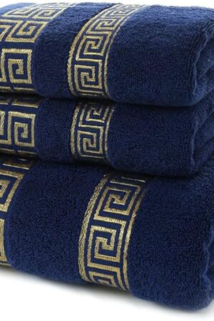 100% Cotton Highly Absorbent Embroidered Towels 3-Piece Towel Set Hotel Bath Towel, 1 Bath Towels, 2 Hand Towels Extra Thick Beach Bath Towels