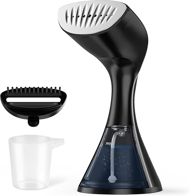 BEAUTURAL Steamer for Clothes, Upgraded 1800W High Power with Ceramic Heat-Up Plate, 2-Level Steam, 35 Seconds Preheating, 240ml Big Capacity, Removing Stubborn Wrinkles and Creases (Only for 120V)