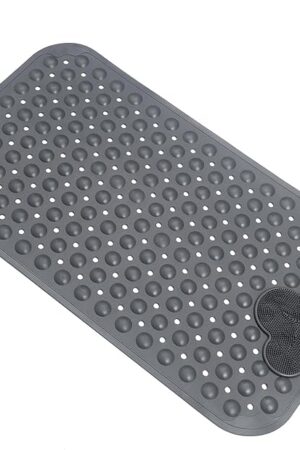 Bath Tub Mat Shower Mat Non Slip Bathtub Mats with Suction Cups Bath Mat for Tub Bathroom Mats 28" X 16" Machine Washable (Gray)