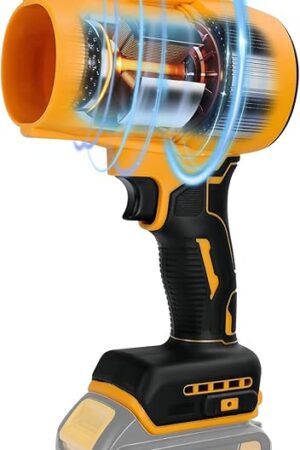 Cordless Leaf Blower for DeWalt 20V Battery, 30000 RPM Handheld Electric Dust Blower，Brushless Air Duster with Variable Speed,Mini Jet Dry Blowers Fan for Patio Cleaning, Car (NO Battery