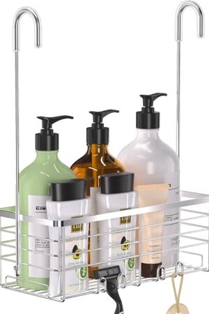 YUOROS Shower Caddy Shower Organizer Rack 304 Stainless Steel Silver