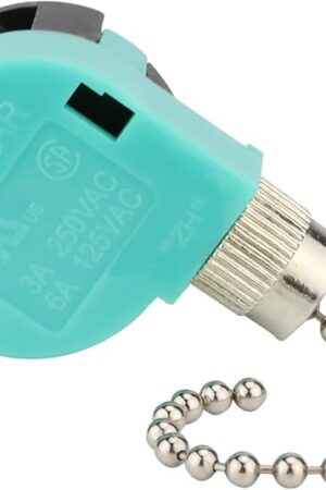 Ceiling Fan Switch 3 Speed 4 Wire Zing Ear ZE 268S6 Pull Chain Switch Control Replacement 3 Speed Control S Witch Ceiling Fans, Wall Lamps, Cabinet Light