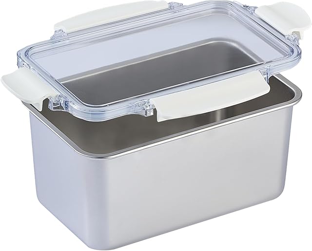 2.2QT 304 Stainless Steel Loaf Bread Pan with Lid, 9x5x4 Inch Deep Loaf Bread Baking Nonstick Pans Airtight Lids for Homemade Meatloaf Sourdough