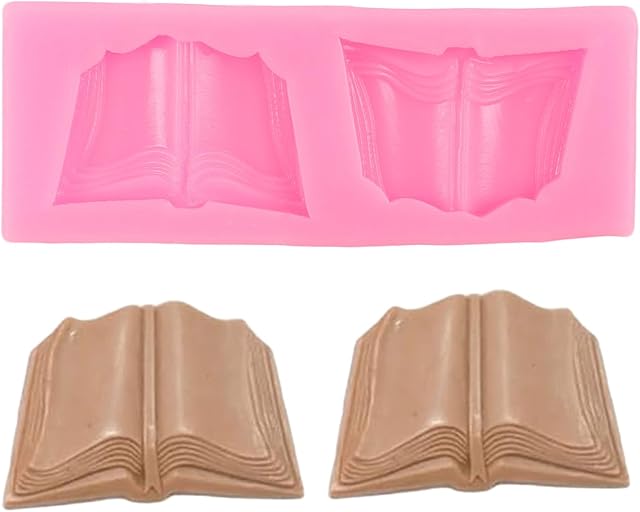 Book Silicone Fondant Molds for Cake Decorating Cupcake Topper Candy Chocolate Gum Paste Polymer Clay