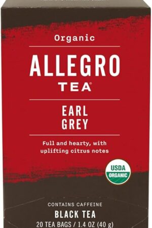 Allegro Tea, Organic Earl Grey Tea Bags, 20 ct