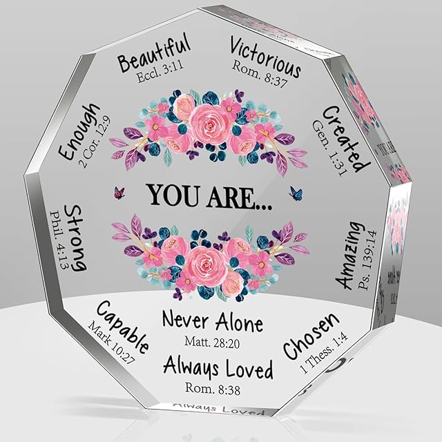 Christian Gifts for Women Birthday Christmas Inspiration Religious Gifts Spiritual Catholic Pastor Wife Appreciation Gift for Women Her Mom Friends Sister Female Coworker Sister Christian Sign Plaque