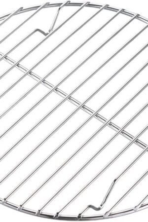 CAMPINGMOON φ8.27inch/φ21cm Round Stainless Steel Roasting Baking Steaming Cooling Rack Cooking Grid Grill Fits for 10-inch Dutch Oven W21