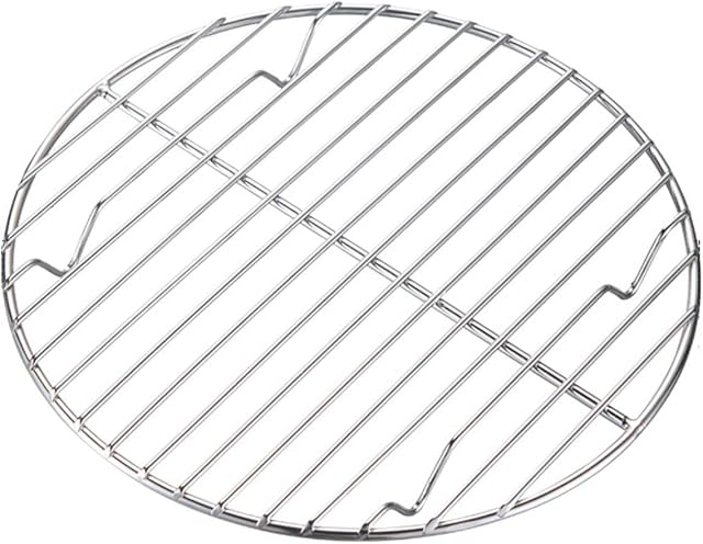CAMPINGMOON φ8.27inch/φ21cm Round Stainless Steel Roasting Baking Steaming Cooling Rack Cooking Grid Grill Fits for 10-inch Dutch Oven W21