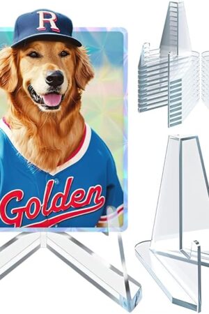 20 Pack Card Display Stand, Acrylic Easel Card Display, Sports Card Holder Stand, Graded Psa Card Display, Trading Baseball Card Stand, Card Holder Display, Tarot Coin Sports Card Stand (2.1Inch)