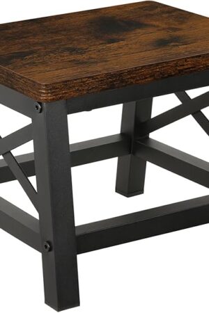 YINMIT Wooden Step Stool for Adults and Kids, Step Stool for High Bed with Non-Slip Feet, Using for Bedroom, Living Room and Kitchen, Hold Up to 500 lbs