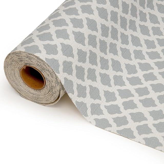 Con-Tact Brand Grip Prints Non-Adhesive Non-Slip Counter Top, Drawer/Shelf Liner, 12" x 20', Talisman Glacier Gray