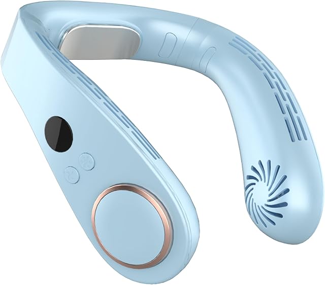 Bladless Easy Breezy Hands Free Neck Cooler Blue