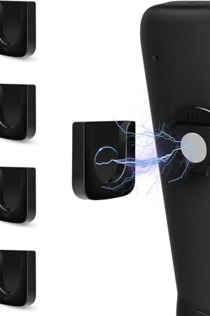 4-Piece Magnetic Remote Control Holder Wall Mount - Self Adhesive Suitable for Tv Backside as Well as Tv Fan and Air Conditioner Remote Controls