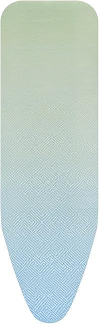 Brabantia Ironing Board Cover B 48.8 x 15 in – Soothing Sea | 100% Cotton Top Layer with 0.3 in Foam Padding for Size B Ironing Boards | Durable, Washable, and Easy to Install
