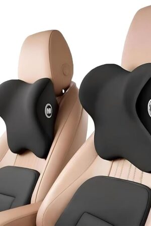 2 Pack Car Headrest Pillow for Neck Support, Soft Car Neck Pillow for Driving with Adjustable Strap and Removable Cover, Universal Fit Headrest Car Pillow