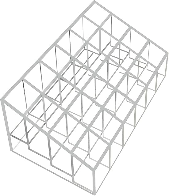 XINGLIAN 24 Slot Clear Lipstick Holder - Lipstick Organizer for Bottles