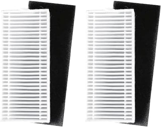 2 Pcs Filter Replacement for iHome Nova S1 Pro, iHRVS1PRO-3BLK, iHRVS1-3BLKS, iHRV9-BLKS Robotic Vacuum Cleaner Parts