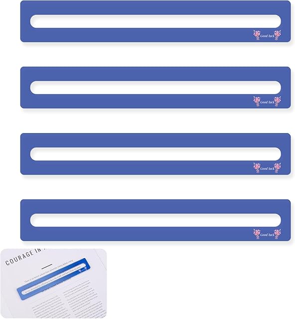 The 4pcs Mahjong Line Finder, Good Luck Mahjong Card Line Guide Rules Reader Helper Mah Jongg Accessories Gifts for Players (Blue)