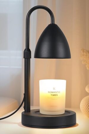 Candle Warmer Lamp with Timer Dimmable, Lamp Candle Warmer Birthday Gifts for Women, Black Adjustable Wax Melter Warmer for Jar Candles, House Warming Gift Home Decor