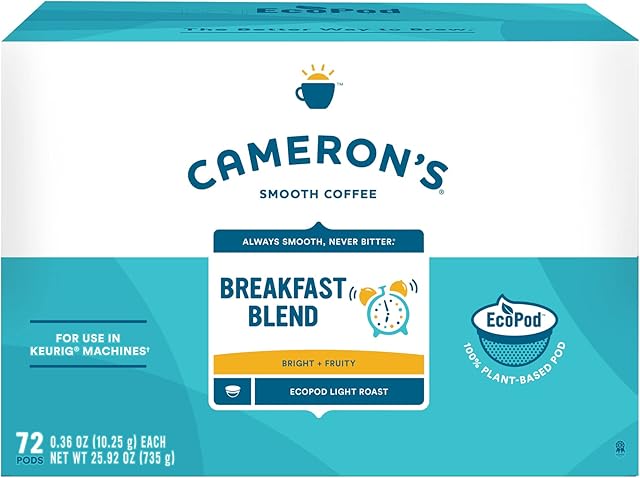 Cameron's Coffee Single Serve Pods, Breakfast Blend, 72 Count (Pack of 1)