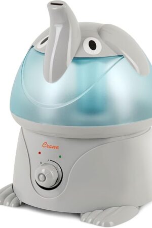 Crane Cute Animal Humidifier for Kids Bedroom and Nursery, Ultrasonic Cool Mist, 1 Gallon, Auto Shut Off, Cool Mist Humidifier