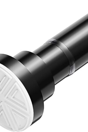 Black Shower Curtain Rod 25~85 Inches Adjustable Stainless Steel Shower Curtain Rods Spring Tension,Tension Curtain Rod,Non Slip,No Drilling, Never Collapse