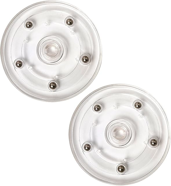 2 Pack 4" Lazy Susan Turntable Acrylic Ball Bearing Rotating Tray for Spice Rack Table Cake Kitchen Pantry Decorating TV Laptop Computer Monitor