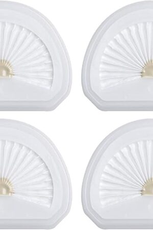 4Pack VLPF10 Replacement Filters Compatible with Black and Decker Hand Vacuum Filter Model # HLVA320J00 HLVA315j & N575266