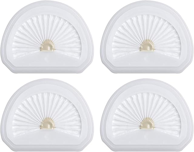 4Pack VLPF10 Replacement Filters Compatible with Black and Decker Hand Vacuum Filter Model # HLVA320J00 HLVA315j & N575266