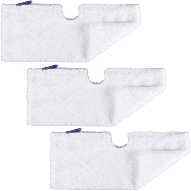 3pcs Euro-Pro Cleaning Mop Pads Replacement Double-Sided XL Microfiber Cleaning Pads for Shark Pocket Steam Mop XLT3501 (Extra Large)