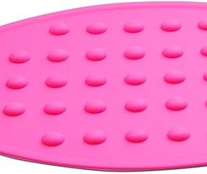 Bringsine Silicone Iron Rest Pad for Ironing Board Hot Resistant Mat(Hot Pink)