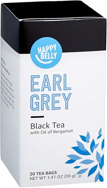 Amazon Brand - Happy Belly Earl Grey Tea Bags, 20 Count (Pack of 1)