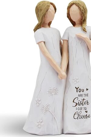 BORLESTA Best Friend Birthday Gifts for Women - Friendship Gifts for Women, Gifts for Friends Women, Sister Birthday Gifts, Bestie Gifts for Women - Friend Hand-Painted Figure