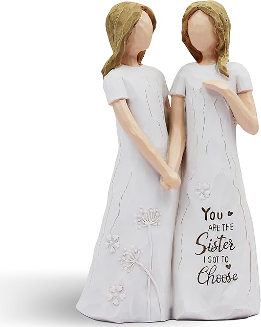 BORLESTA Best Friend Birthday Gifts for Women - Friendship Gifts for Women, Gifts for Friends Women, Sister Birthday Gifts, Bestie Gifts for Women - Friend Hand-Painted Figure